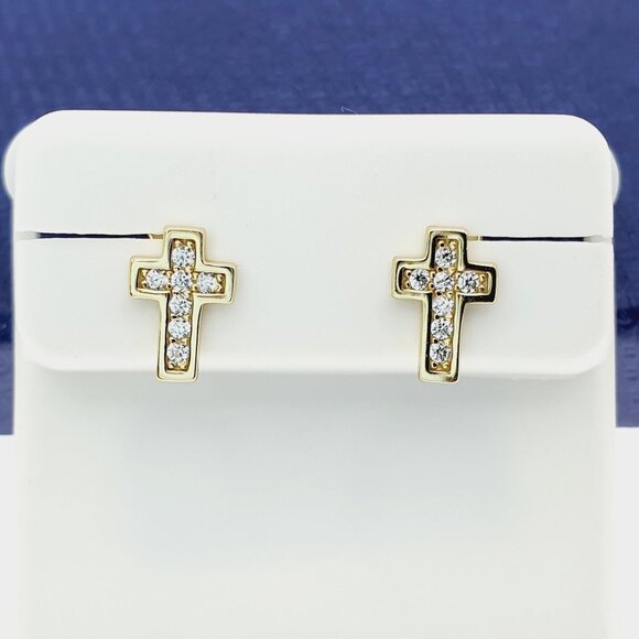 925 Sterling Silver CZ Stud Earrings for Women/Girl, US925P1206 - Picture 1 of 8